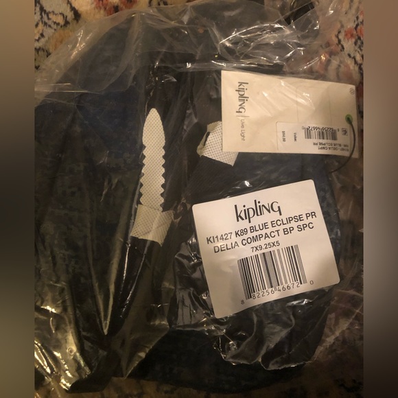 Kipling Blue Eclipse Delia Compact Backpack - Picture 5 of 6